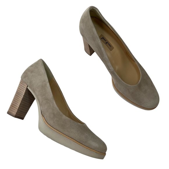 Paul Green Womens Suede Kathy Platform Heel Pumps Size 5 UK 7.5 US - Picture 1 of 14